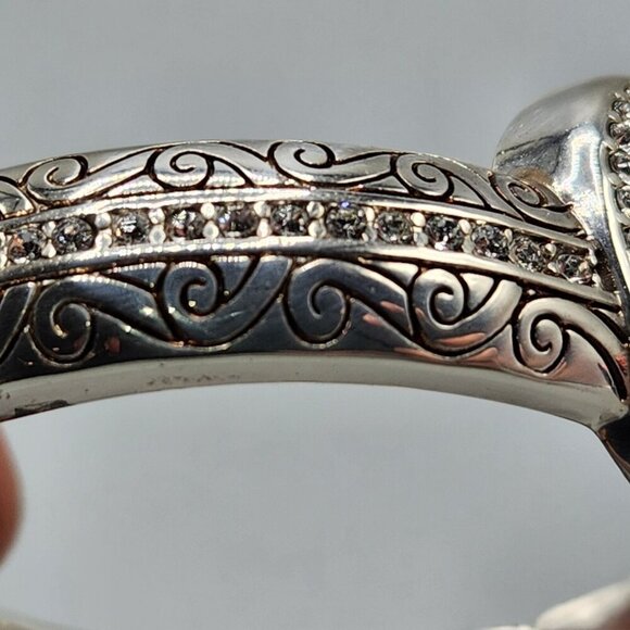Brighton Heart Song Hinge Bracelet Retired Jewelry Swarovski Crystal Devotion - Picture 9 of 11